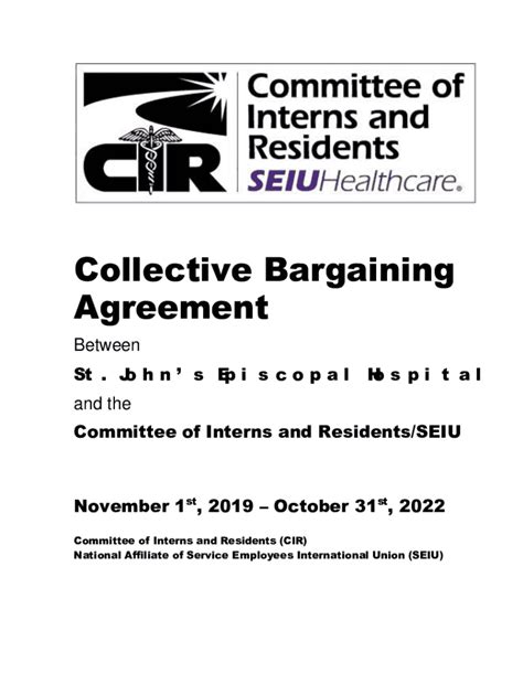 collective bargaining agreements with 1199SEIU United Healthcare Workers East (the CBA). . 1199 seiu collective bargaining agreement 2019
